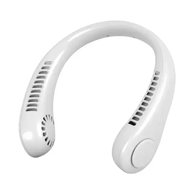 Portable Mini Neck Hanging Fan USB Rechargeable Wearable for Outdoor Sports Running Travel No Blades Summer Cool