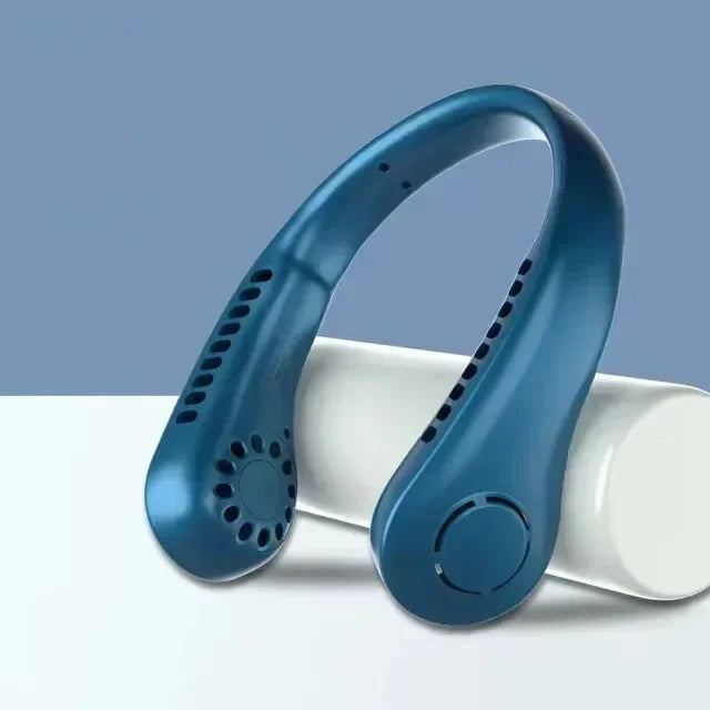 Portable Mini Neck Hanging Fan USB Rechargeable Wearable for Outdoor Sports Running Travel No Blades Summer Cool