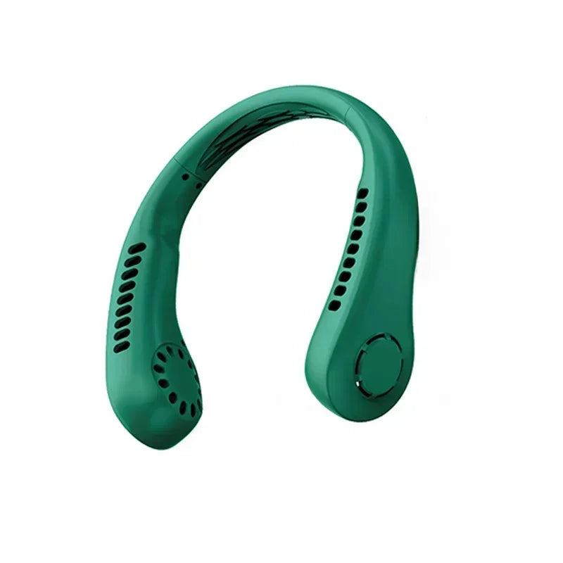 Portable Mini Neck Hanging Fan USB Rechargeable Wearable for Outdoor Sports Running Travel No Blades Summer Cool